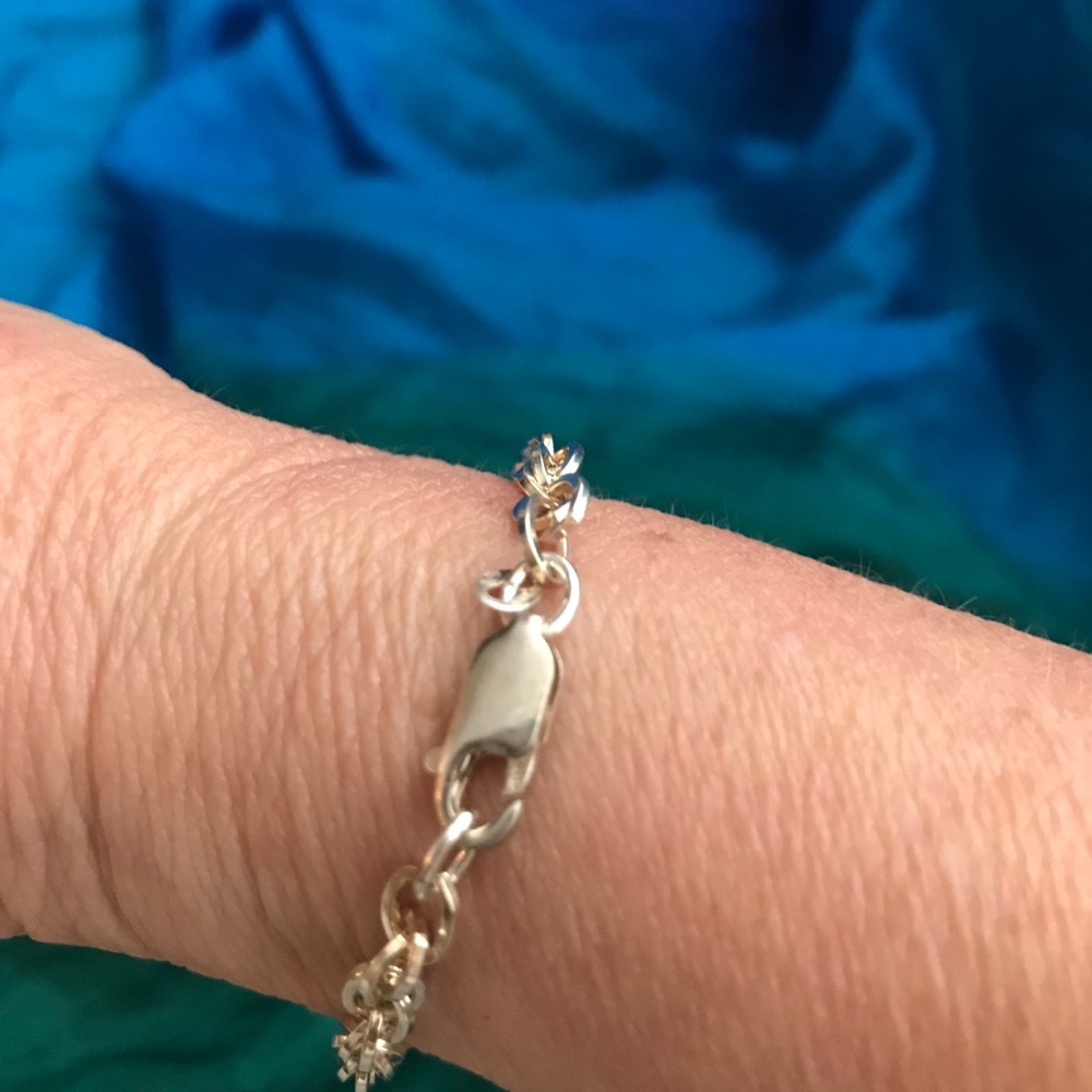 Sterling Silver Loop Chain Bracelet - image 2